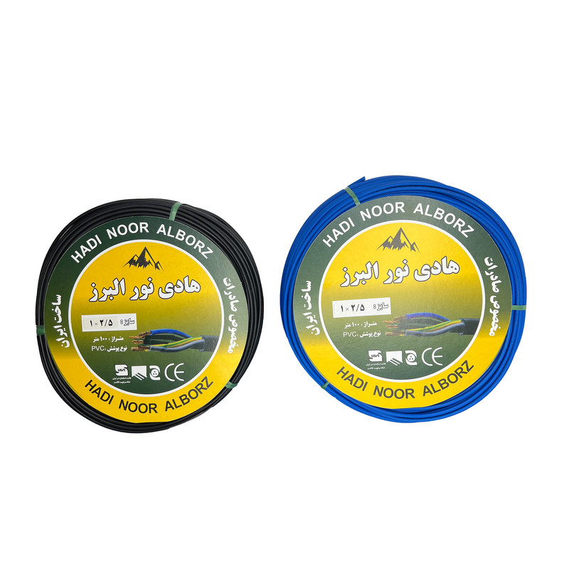 سیم برق افشان 1 در 2/5 هادی نور البرز ccaمدل BK-B بسته دو عددی