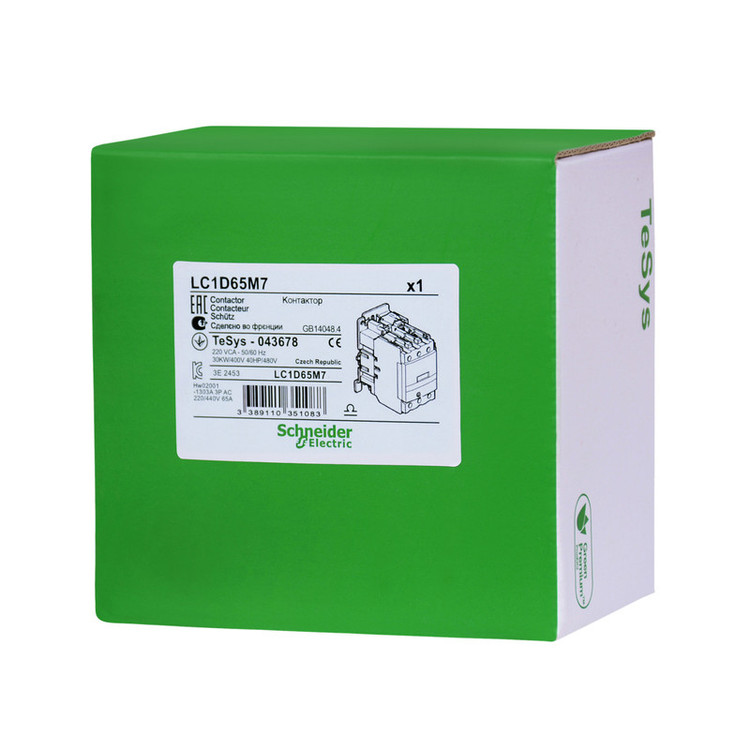 کنتاکتور 65 آمپر اشنایدر الکتریک مدل LC1D65M7