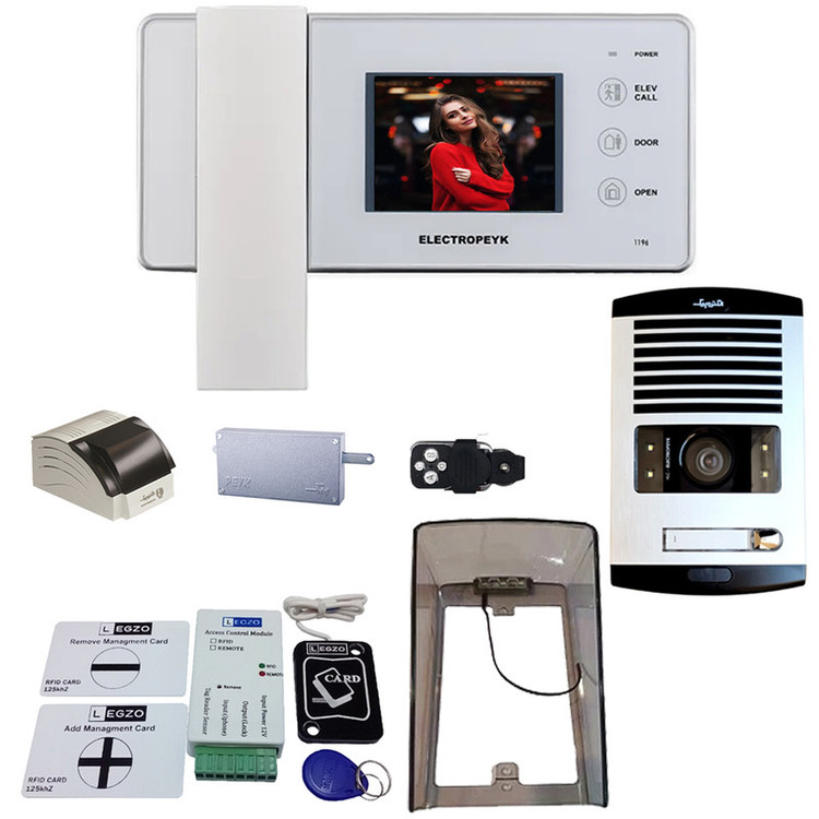 دربازکن تصویری الکتروپیک مدل FD1086/1196/White/1 یک واحدی باماژول ریموت دار