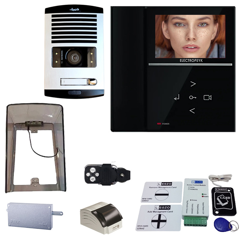 دربازکن تصویری الکتروپیک مدل FD1086/592/Black/1 یک واحدی باماژول ریموت دار