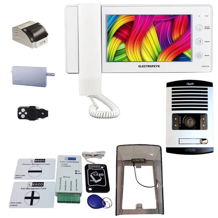 دربازکن تصویری الکتروپیک مدل FD1086/1294/White/1 یک واحدی باماژول ریموت دار