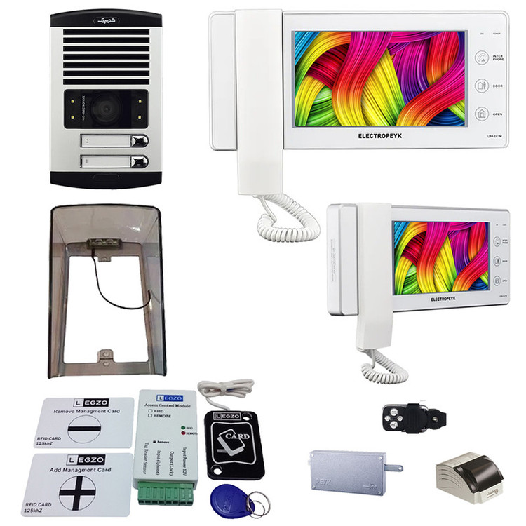 دربازکن تصویری الکتروپیک مدل FD1086/1294/White/2 دو واحدی باماژول ریموت دار