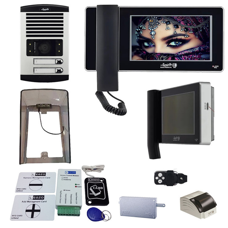 دربازکن تصویری الکتروپیک مدل FD1086/996/Black/2دو واحدی باماژول ریموت دار