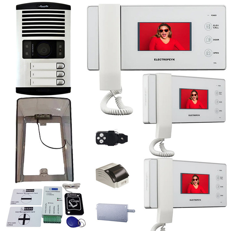 دربازکن تصویری الکتروپیک مدل FD/1086/3/1096/White سه واحدی