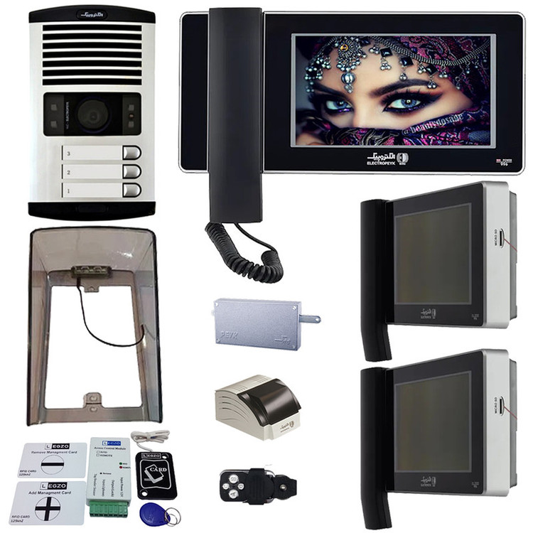 دربازکن تصویری الکتروپیک مدل FD/1086/3/996/Black سه واحدی