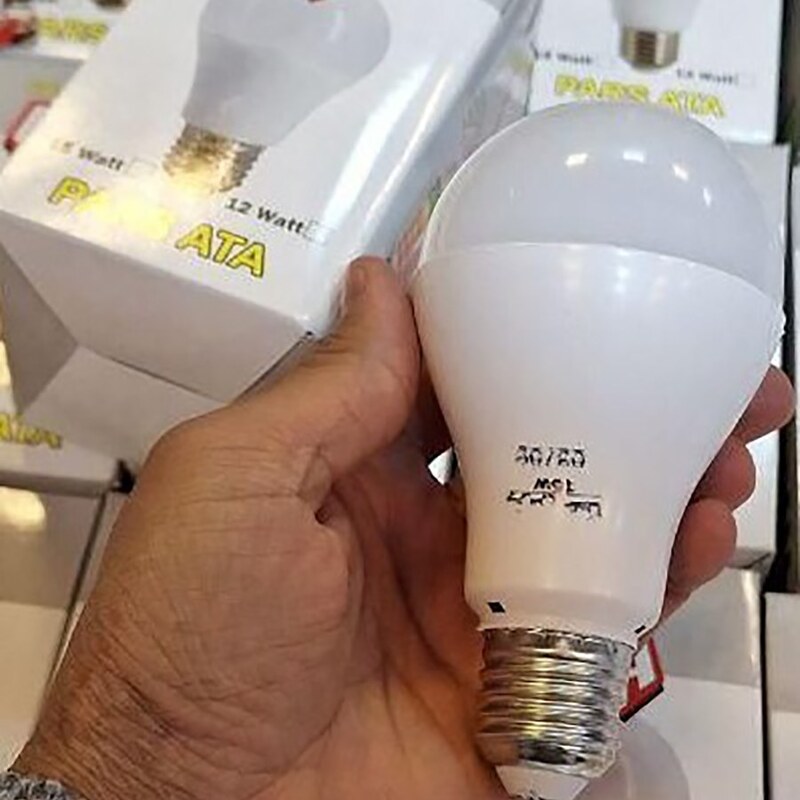 لامپ 12 وات با 12 ماه گارانتی  سرپیچ e27 (کارتن 100 عددی)سفید