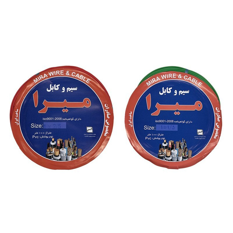 سیم 1.5 و 2.5 میرا الکتریک بسته دوعددی