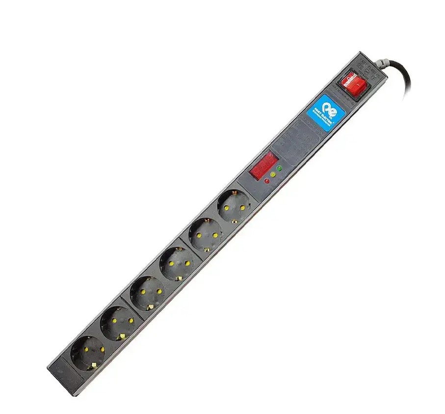 رک مونت محافظ 6 خانه دیجیتالی با کابل 1/8 متری پارت الکتریک
